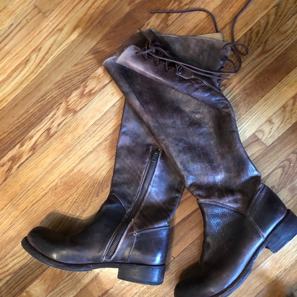 BedStu bench cobbler made boots fabulous lace up the back knee high 8.5 9 - Picture 2 of 8